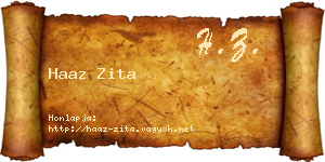 Haaz Zita névjegykártya