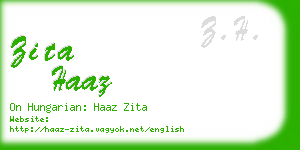 zita haaz business card